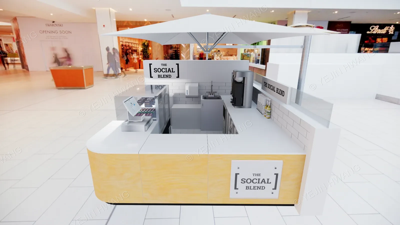 Interior and visual design for a café space at Scarborough Town Centre, coordinating layout and finishes to meet client deadlines.